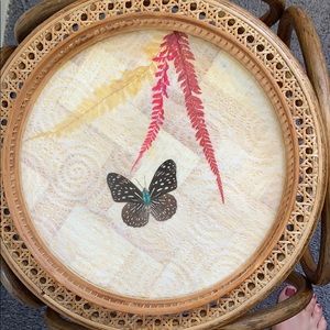 Vintage butterfly pressed tray